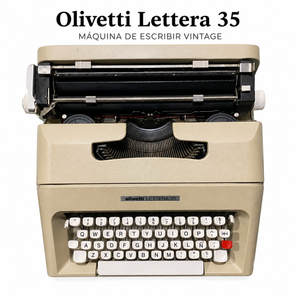 Olivetti Lettera 35 máquina de escribir vintage con teclado español y Ñ