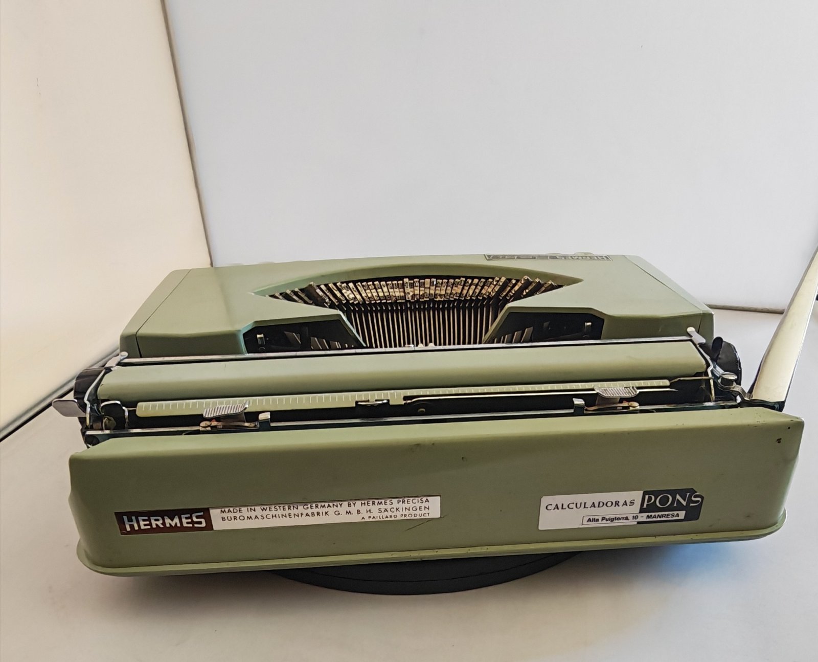 Hermes Baby Verde Mint | Máquina de Escribir Vintage Suiza - Image 10